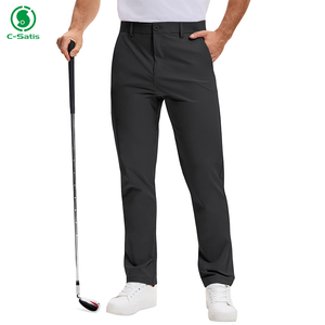 <span class=keywords><strong>Pantaloni</strong></span> da Golf ABC Slim Fit da <span class=keywords><strong>Uomo</strong></span>, Stile Business Leggero, Gamba Dritta <span class=keywords><strong>con</strong></span> <span class=keywords><strong>Tasche</strong></span> <span class=keywords><strong>Laterali</strong></span> Nascoste, Vita Media, Taglia 4XL - Product Image 3
