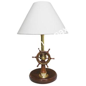 Navire nautique roue lampe blanc tissu abat-jour haut décoratif lampe de Table pour chevet intérieur maison salon décoration - Product Image 6