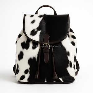 Luxury Hair-On Leather <b>Backpack</b> Genuine Cowhide Travel Laptop <b>Backpack</b> Custom Logo Wholesale Bulk Manufacturer LHBP-0014 - Product Image 3