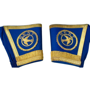 Craft Provincial Regalia masonic regalia uniforms accessories Red color hand made bullion wire cuffs - Product Image 5