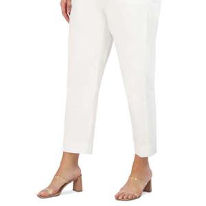 Pantaloni a gamba dritta da donna Jones New York marroni, slim fit, in raso, con tasche con zip, vita alta, antipiega, taglia 18W, per l'ufficio - Product Image 3