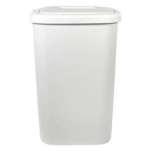 Poubelle de 13.3 gallons, poubelle de cuisine tactile en plastique, blanche - Product Image 2