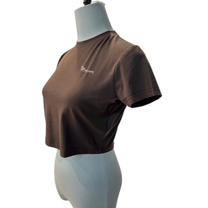 Top Corto Personalizado con Logotipo, Talla Grande, Unisex, con Tela de Algodón y Cuello Redondo, para Pedidos al por Mayor - Product Image 3