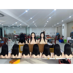 Perruque noire coupe droite couche avant HD dentelle 100% cheveux humains vietnamiens en gros vrais cheveux vietnamiens 2025 - Product Image 2