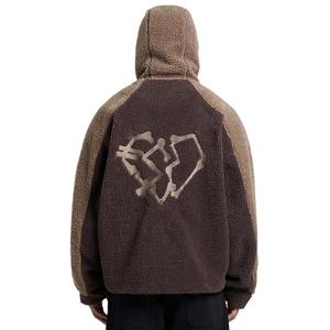 Sweat-shirts à capuche Sherpa personnalisables de haute qualité pour hommes, séchage rapide, doux et moelleux, avec logo, vente en gros, couleurs personnalisées, OEM - Product Image 2