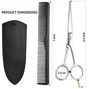 Juego de tijeras de peluquero profesional de 6,5 pulgadas de alta calidad, tijeras de belleza de peluquería personalizadas, incluidas pinzas para cejas - Product Image 5