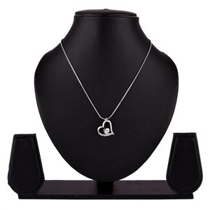 Zircon cubique coeur lune amour pendentif chaîne collier CZ bijoux saint valentin cadeau pour femmes filles - Product Image 2