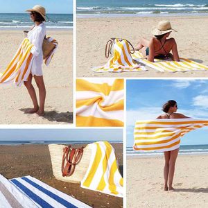 Serviette de piscine et de plage légère surdimensionnée séchage rapide doux absorbant microfibre serviette de voyage sans sable pour Gym Spa vacances - Product Image 3