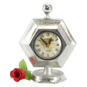 Horloge de table en gros forme hexagonale la plus unique avec couvercle nickelé horloge murale de qualité standard à bas prix réduit - Product Image 1