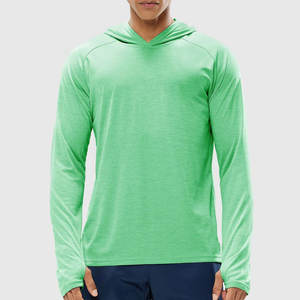 Camisas de entrenamiento de manga larga para hombre Sudadera con capucha con máscara, UPF 50 + Cool Dry Fit Sports Compression Shirts Hoody - Product Image 1