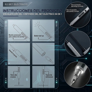 Cacciavite Elettrico di Precisione Ricaricabile 50-in-1 con Punte Magnetiche, Grado Industriale, Mini Cacciavite Senza Fili a Batteria - Product Image 1