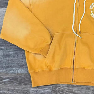 Nouveau Style de mode bleu Anti-rides coton mélangé éponge à capuche surdimensionné hommes à capuche poids lourd soleil délavé sweats à capuche hommes 2025 - Product Image 6