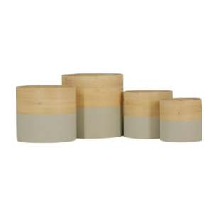 Macetas de Bambú Natural Modernas al por Mayor, Hechas a Mano en Vietnam para Jardín Interior y Exterior, la Mejor Opción para Macetas de Fibra de Bambú - Product Image 1