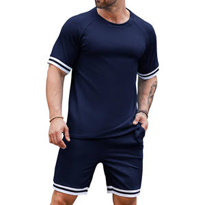 Dernier produit unique Vente en gros Survêtement d'été Tenue décontractée et confortable Survêtement d'été 100% coton à demi-manches pour hommes - Product Image 3
