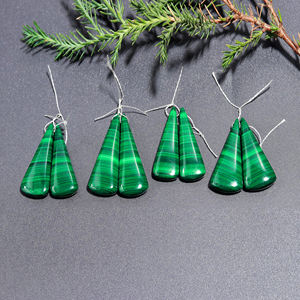 Piedras Preciosas de Malaquita Verde Natural (Cortes Cojín/Marquesa/Pera/Triángulo/Ovalado) 10-40mm Color Verde Vibrante para Joyería - Product Image 5