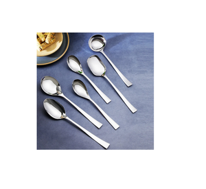 Cuchara para servir de acero inoxidable sólido Acero inoxidable 304 Juegos de vajilla de acero inoxidable elegantes Cuchara de acero inoxidable de lujo - Product Image 1