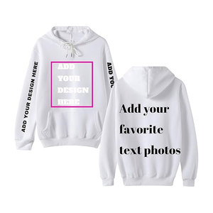 Sweat à capuche personnalisé pour hommes avec texte avant et arrière Service OEM brodé personnalisé disponible - Product Image 2