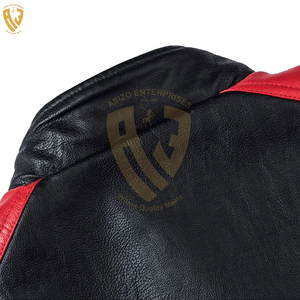 Chaqueta de cuero personalizada de alta calidad para hombre de Pakistán Chaquetas de cuero de moto de tela de lona más populares para hombres - Product Image 2