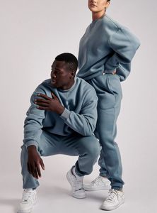 Velvet Fabric Men's & Women's Plus Size Training Jogger Tracksuit with Rhinestone Printing Winter Fleece 100% Cotton Sports Wear - Product Image 4