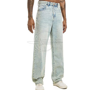 Pantalones vaqueros de pierna ancha para hombre de mejor estilo, pantalones vaqueros rectos de pierna ancha, pantalones vaqueros de pierna ancha a bajo precio - Product Image 3