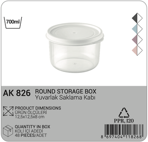 Boîte de rangement en plastique PP sans BPA de 700 ml, moulée par injection, avec couvercle hermétique, design moderne, organisateur de cuisine multi-usages, produit alimentaire très vendu - Product Image 2