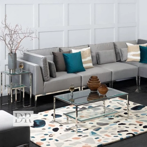 Alfombra de lana con mechones a mano grande de diseño de mármol antiguo de alta calidad para el hogar moderno para comedor, sala de estar, uso en sala de juegos - Product Image 2