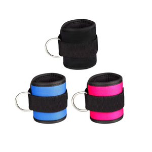 Sangles de cheville réglables respirantes antidérapantes avec logo personnalisé en forme de D pour la musculation de haute qualité en élasthanne et nylon unisexe - Product Image 5