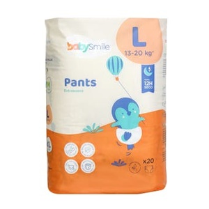 เบบี้สไมล์ แพ้นท์ ผ้าอ้อมเด็ก ไซส์ L (13-20 กก.) เบบี้สไมล์ 20 ชิ้น - Product Image 1
