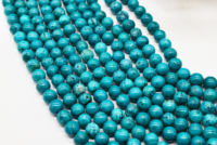 Bleu naturel 6MM 8MM 10mm perles turquoise perles de pierre ethnique perles de pierre pierre ronde