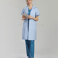 Blouse de laboratoire médicale de haute qualité avec tissu respirant et design élégant pour usage quotidien