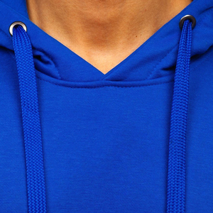 เสื้อฮู้ดแบบสวมหัวของผู้ชายเสื้อฮู้ดสีทึบดีไซน์แบบสตรีท - Product Image 2