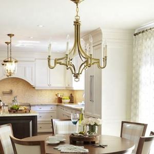 Lustre suspendu classique en fer et cuivre doré, luminaire décoratif de luxe, haute qualité, pour hôtel, pour l'exportation - Product Image 5