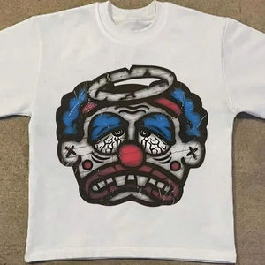 Camisetas estampadas Vintage para hombre de tendencia Impresión digital Casual Manga corta Transpirable Lavado ácido 100% Algodón Hecho en Pakistán - Product Image 1