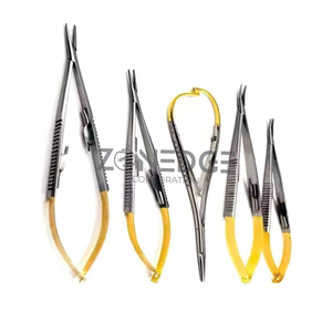 Ensemble de micro-instruments en acier Castroviejo comprenant un porte-aiguille à ciseaux droit Plus une pince de suture CVD pour les yeux dentaires - Product Image 6