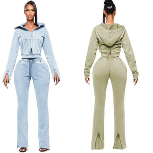 Ensemble de survêtement deux pièces pour femmes, sweat-shirts à manches longues et pantalons de survêtement longs, ensemble décontracté sport deux pièces - Product Image 6