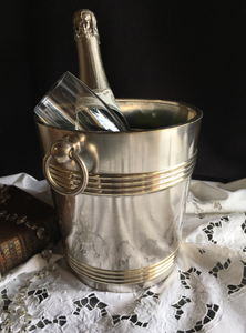 Seau à glace de style campagnard en aluminium argenté de haute qualité pour accessoires de vin de fête, vente en gros - Product Image 2