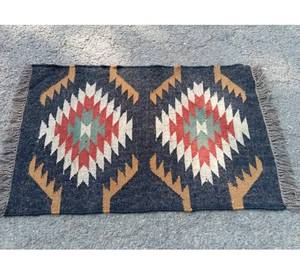 Alfombra de sala de estar de estilo tradicional trenzada a mano de algodón 100% de calidad superior alfombra de piso bordada de pila cortada para la venta - Product Image 4