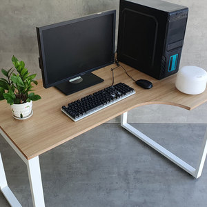 Escritorio Minimalista en Forma de L de 120x80cm, Madera Contrachapada Recubierta de Melamina con Patas de Hierro, Requiere Ensamblaje CD68021 - Product Image 6