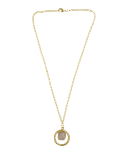 Collar con Dije de Latón Mate Minimalista, Joyería de Moda Unisex Hecha a Mano, Precio de Fábrica, OEM, ODM - Product Image 4