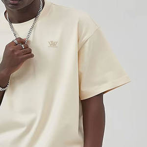 Camiseta Oversize Moderna de Color Liso 100% Algodón, Corte Holgado, Estampada, de Secado Rápido, Transpirable y Cómoda, Precio de Fábrica para Hombre - Product Image 5