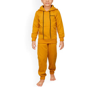 Survêtements d'impression de logo personnalisés de couleur unie de haute qualité pour la collection d'hiver des garçons pour enfants tendance et tenues confortables - Product Image 5