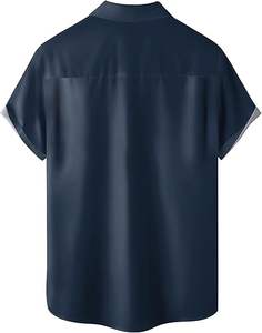 Custom Logo Summer Beach Hawaiian <b>Satin</b> Cotton Short Sleeve Button Down <b>Shirt</b> <b>for</b> <b>Men</b> <b>for</b> Work & Vacation - Product Image 2