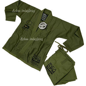 Logotipo personalizado Royal Series Brazilian Jiu Jitsu GI 580GSM Gold Weave Dark Green BJJ Gis Adultos Alta calidad verde oliva soyoroll gi - Product Image 1