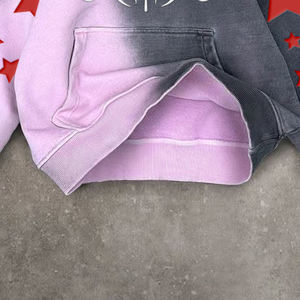 Sudadera con capucha de gran tamaño de algodón 100% para hombre, tejido polar lavado con ácido, diseño de impresión Digital bordado único, sudadera de invierno - Product Image 6