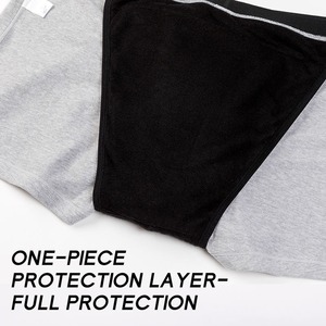 Washable Mid-Rise Breathable Incontinence <b>Underwear</b> Plus Size Adult Cotton Spandex Super Leakproof Boxer Briefs for Men - Product Image 2