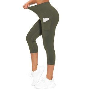 Custom Handcrafted Solid Mid Waist <b>Women's</b> Fitness <b>Leggings</b>-Spandex/Polyester Material Custom Colors & Sizes - Product Image 2