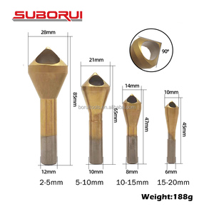 SUBORUI Titanium Coated Deburring Tool <strong>Countersink</strong> Chamfer Tool For Metal Wood Drill Bits On Clearance - Product Image 2