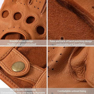 Diseño personalizado invierno más cálido guantes de conducción agujeros para nudillos estilo ajustable correa de muñeca guantes para conductores - Product Image 4