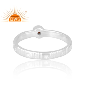 Venta caliente 925 Sterling Selling Anillo de piedras preciosas de granate natural Joyería de diseño personalizado para mujeres Regalo para ella - Product Image 2