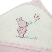 Drop Shipping Couverture d'hôpital pour bébé brodée personnalisée 100% coton 3 couches Couverture pour bébé matelassée